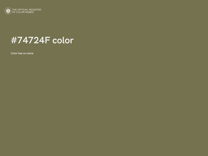 #74724F color image