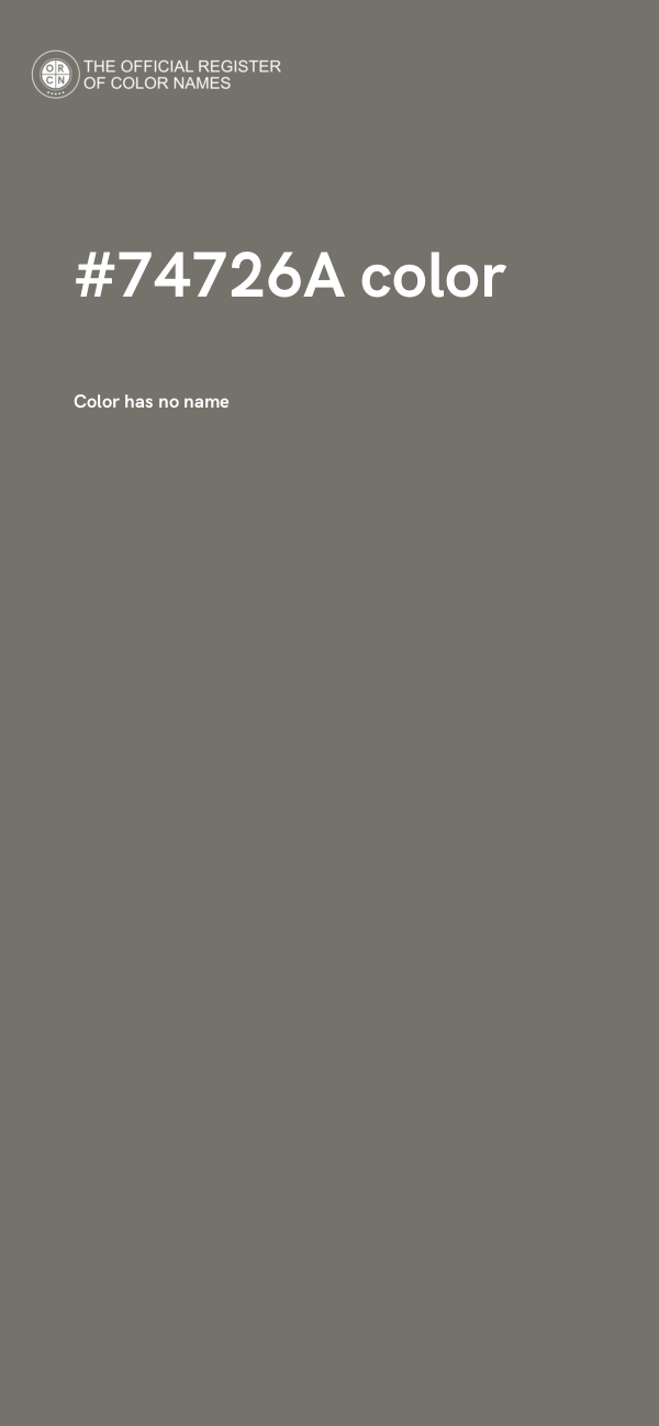#74726A color image