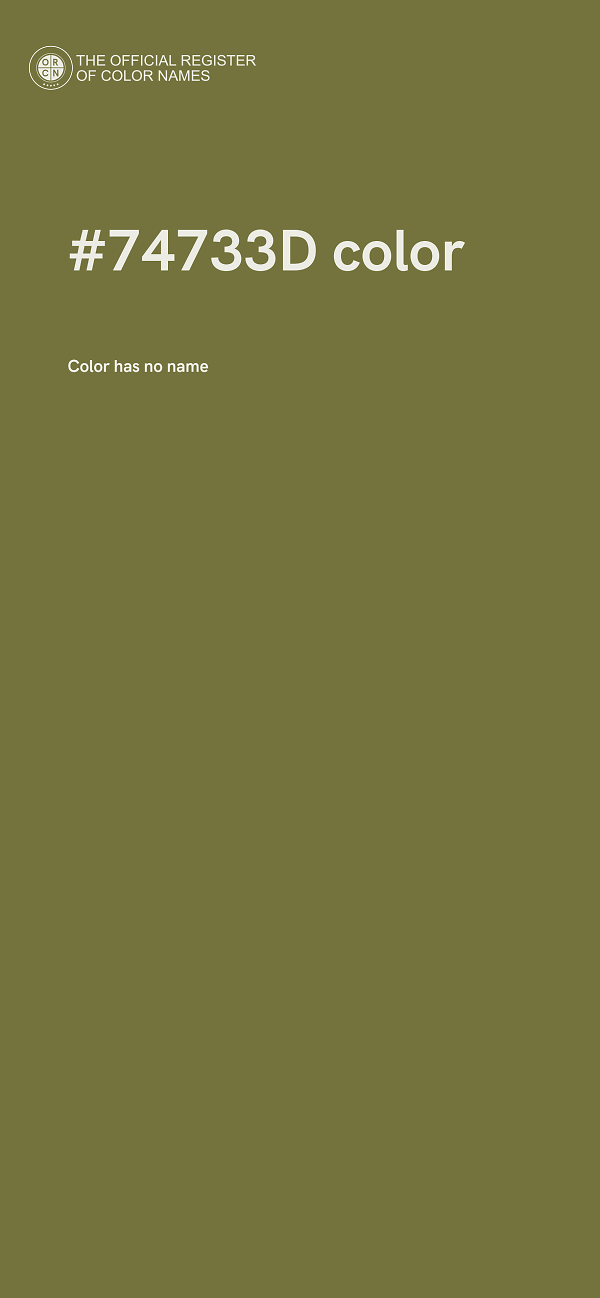 #74733D color image