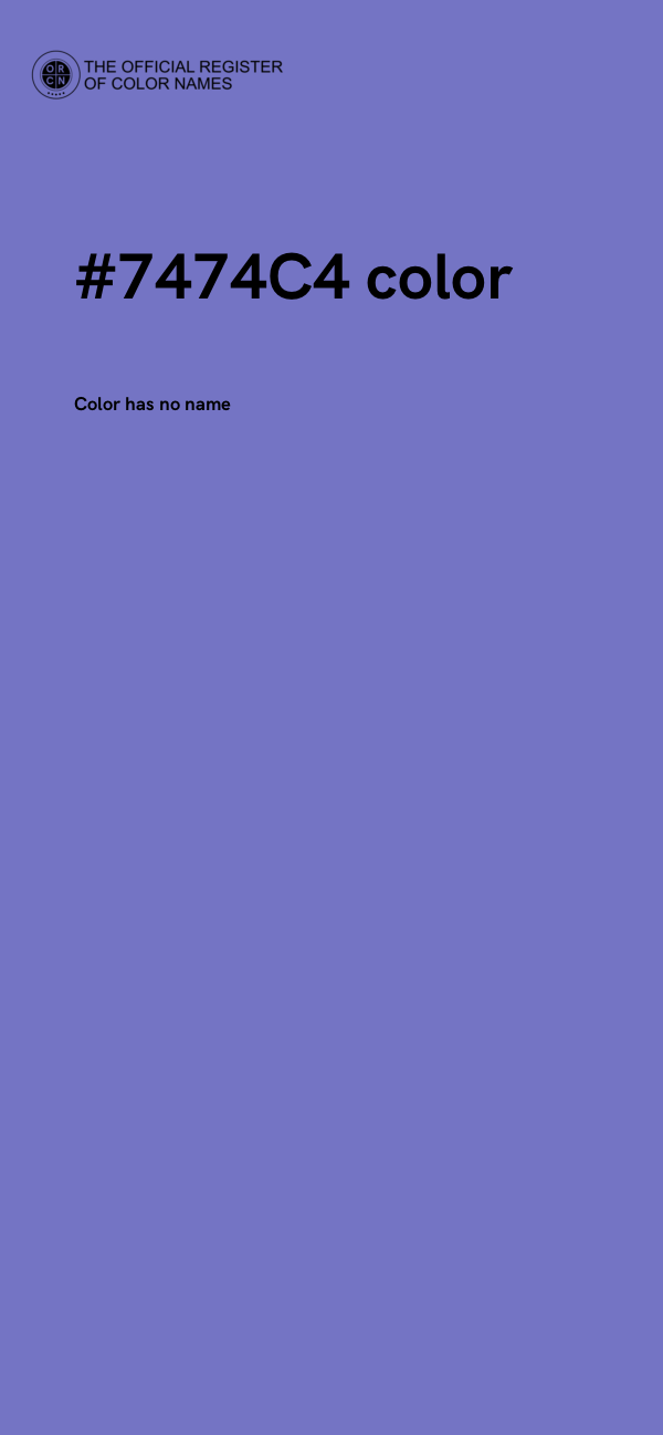 #7474C4 color image