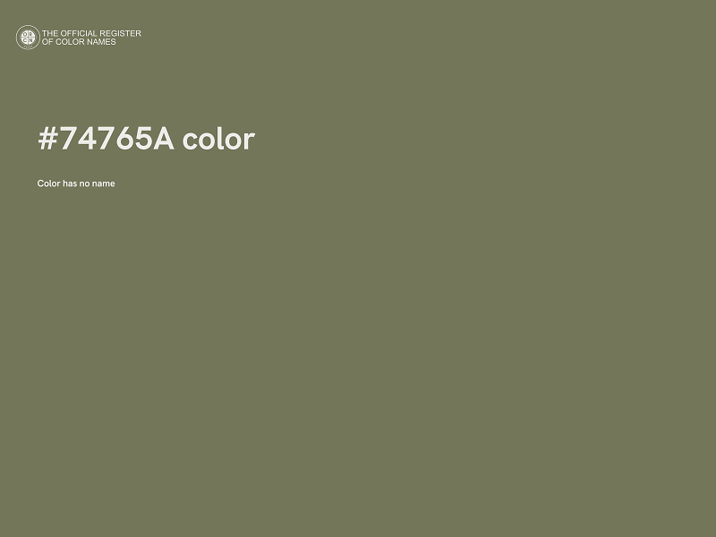 #74765A color image