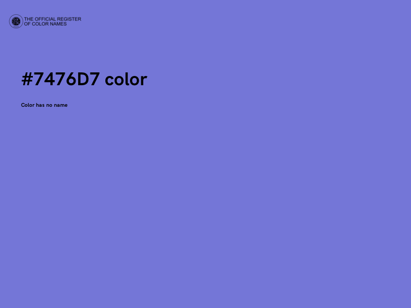 #7476D7 color image