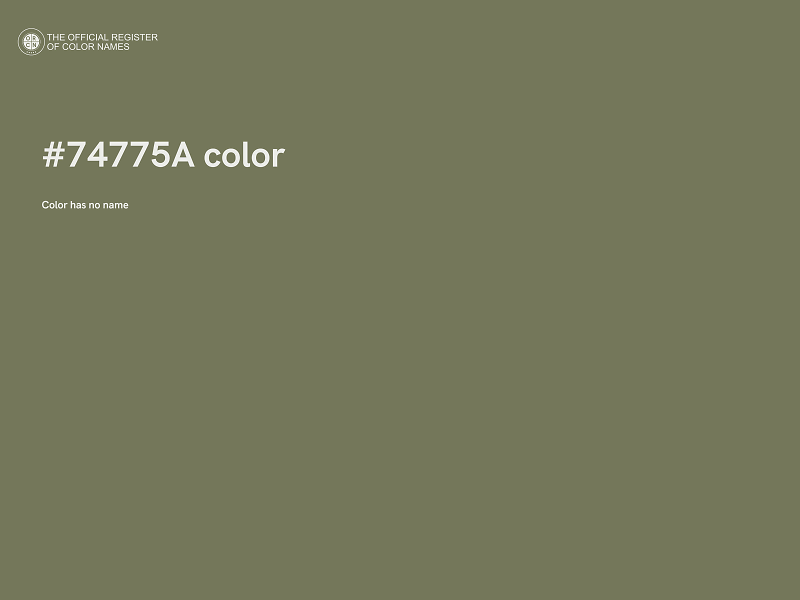 #74775A color image