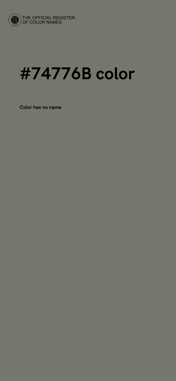#74776B color image