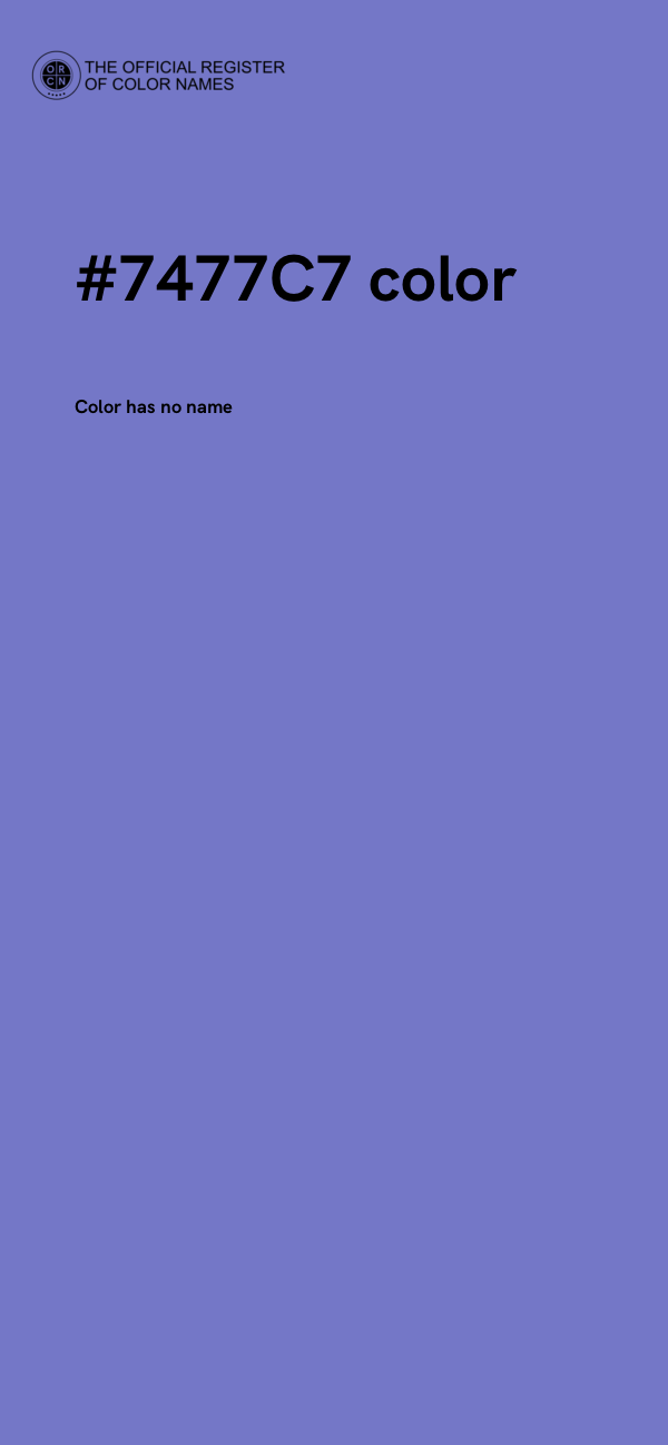 #7477C7 color image