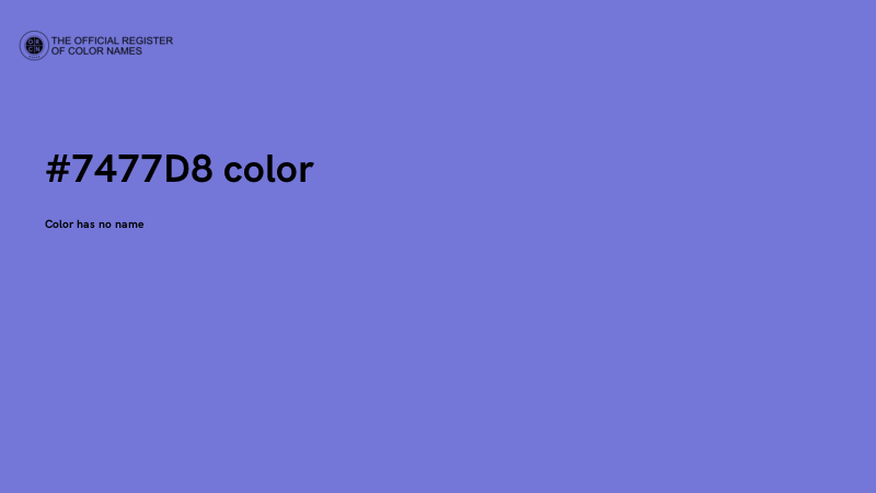 #7477D8 color image