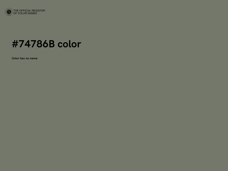 #74786B color image