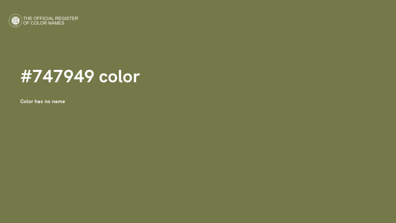 #747949 color image