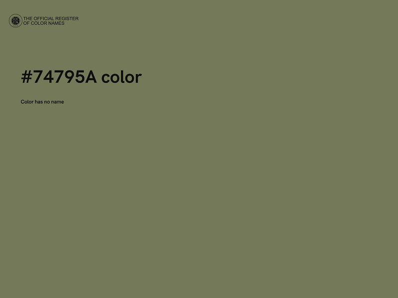 #74795A color image