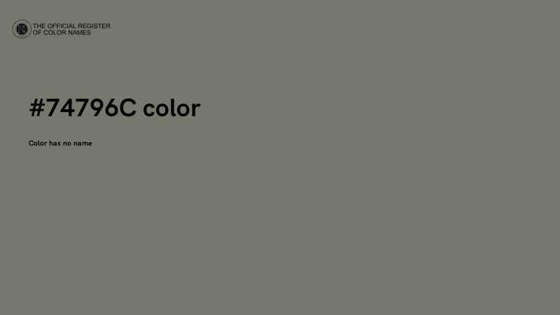 #74796C color image
