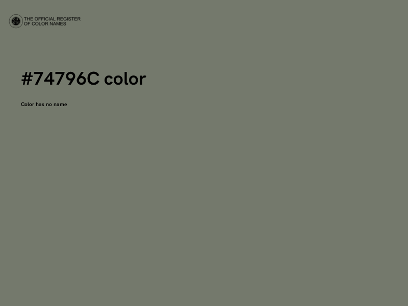 #74796C color image