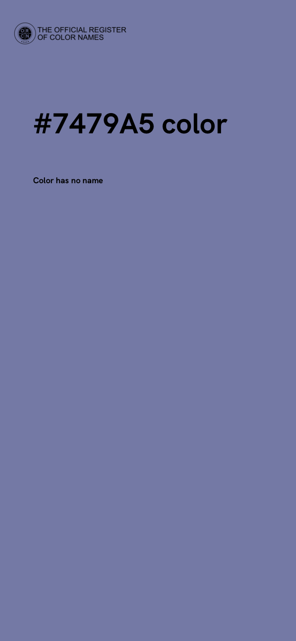 #7479A5 color image