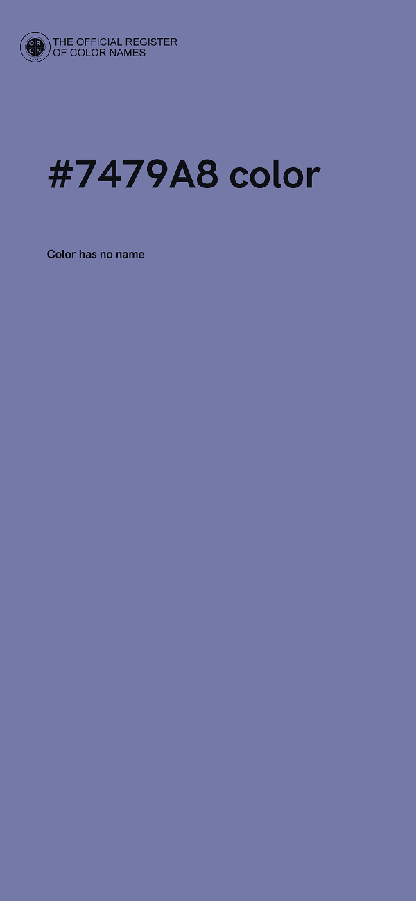 #7479A8 color image