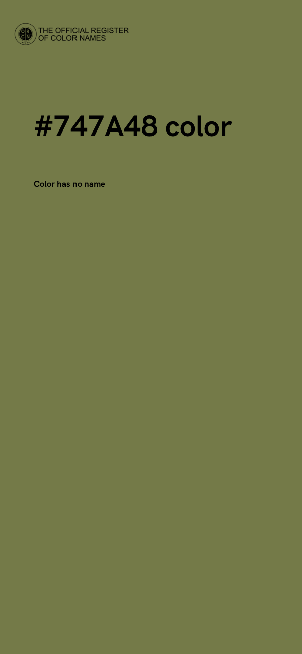 #747A48 color image