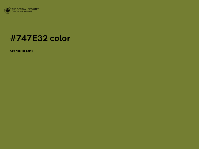 #747E32 color image