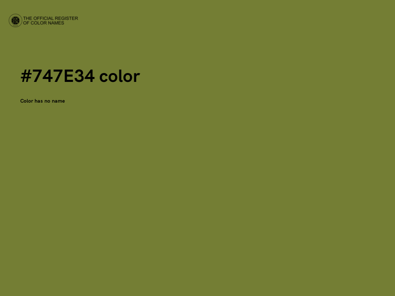 #747E34 color image
