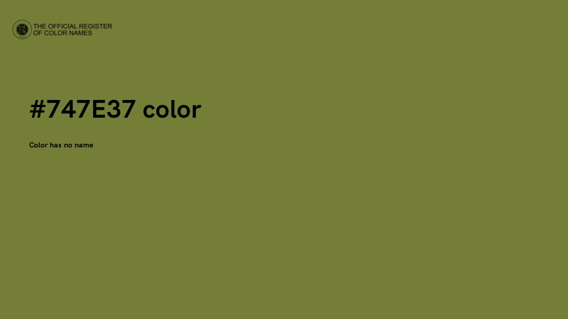 #747E37 color image