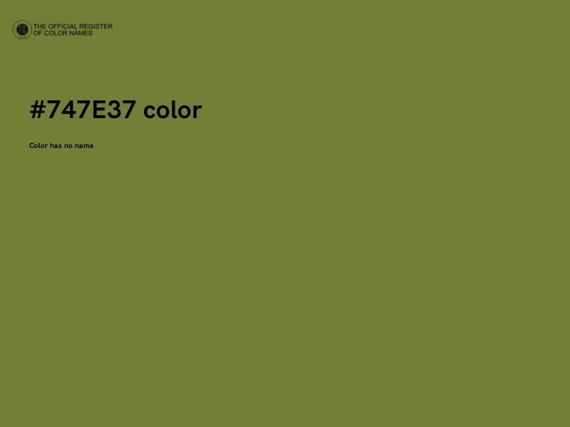 #747E37 color image