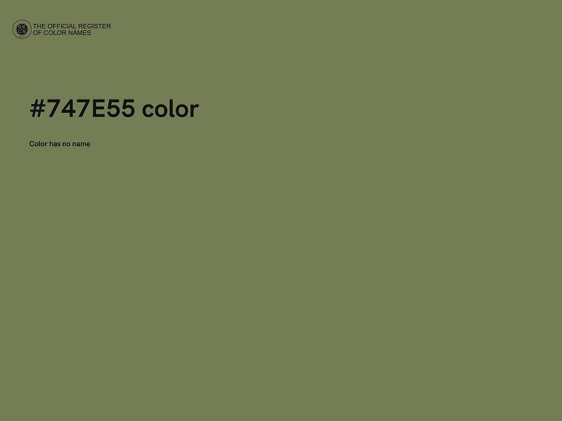 #747E55 color image