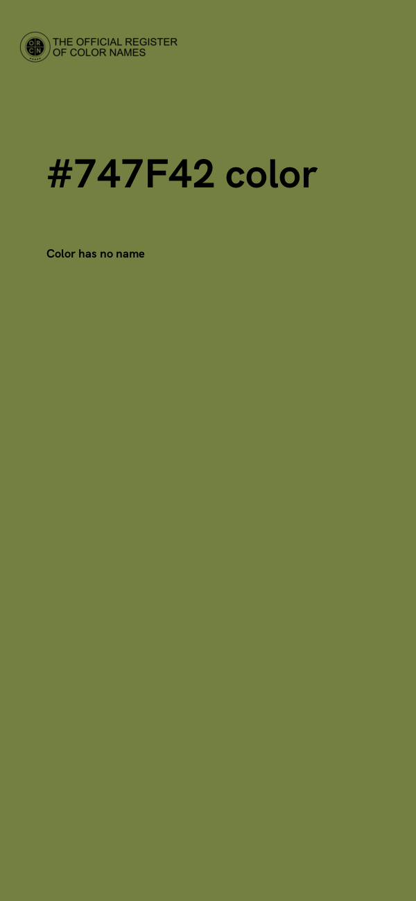#747F42 color image