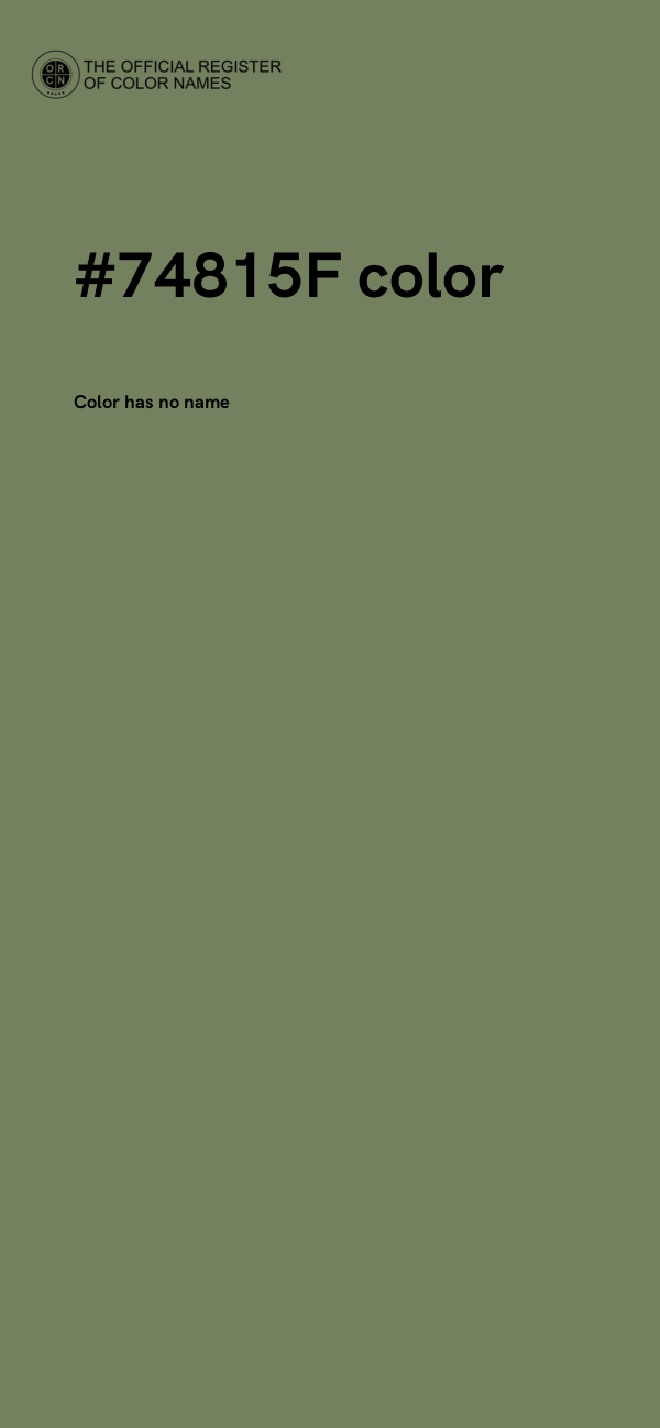 #74815F color image