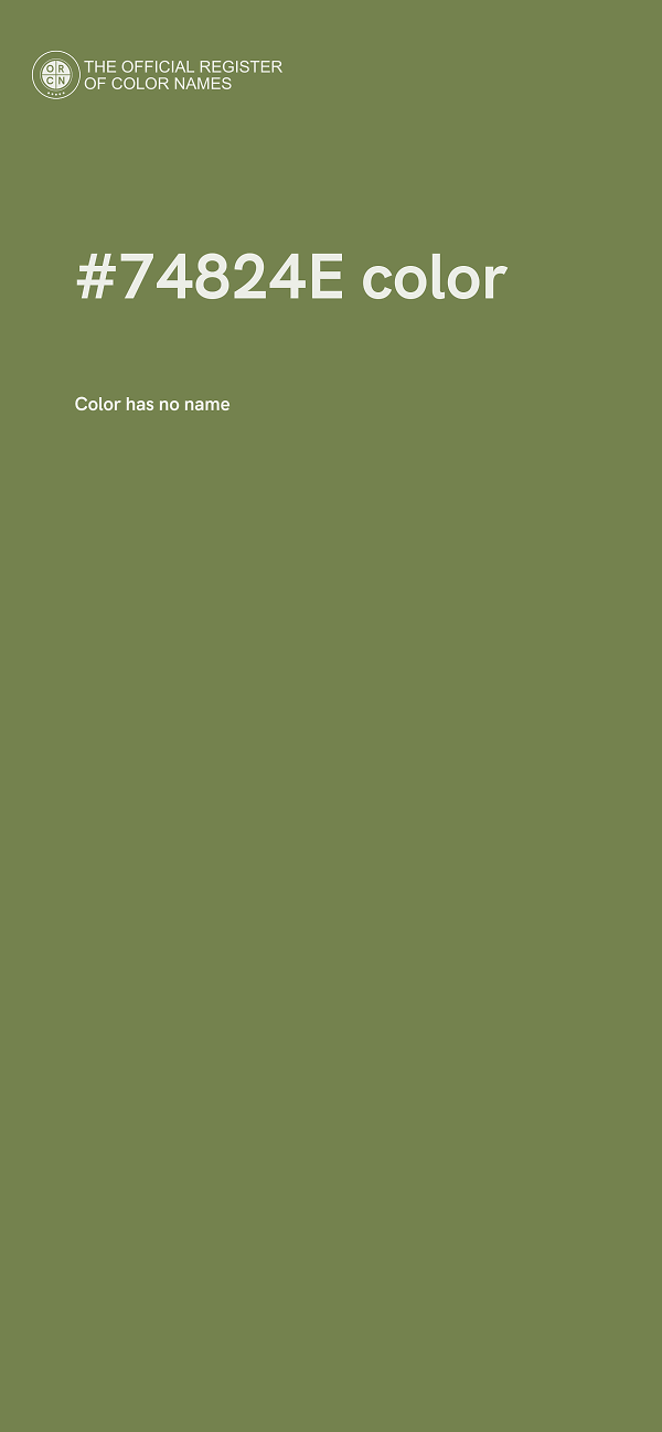 #74824E color image