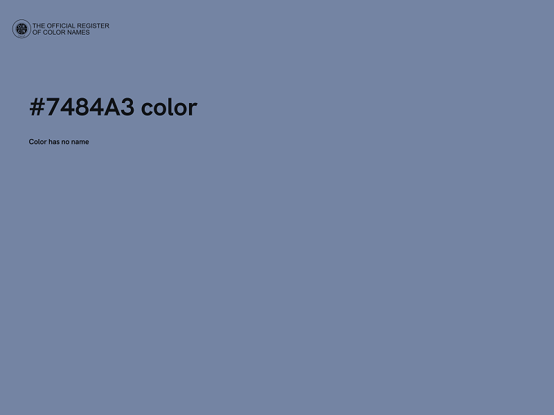 #7484A3 color image