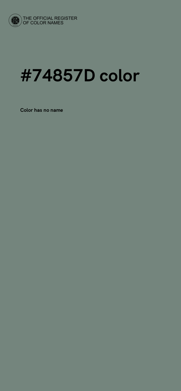#74857D color image