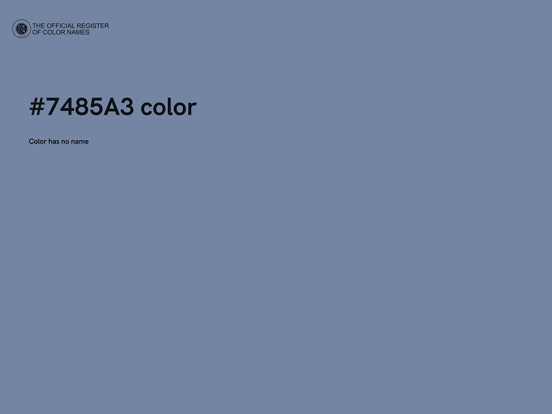 #7485A3 color image