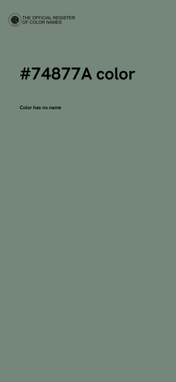 #74877A color image