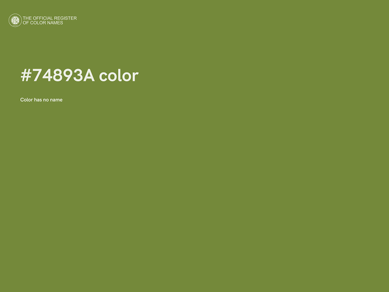 #74893A color image