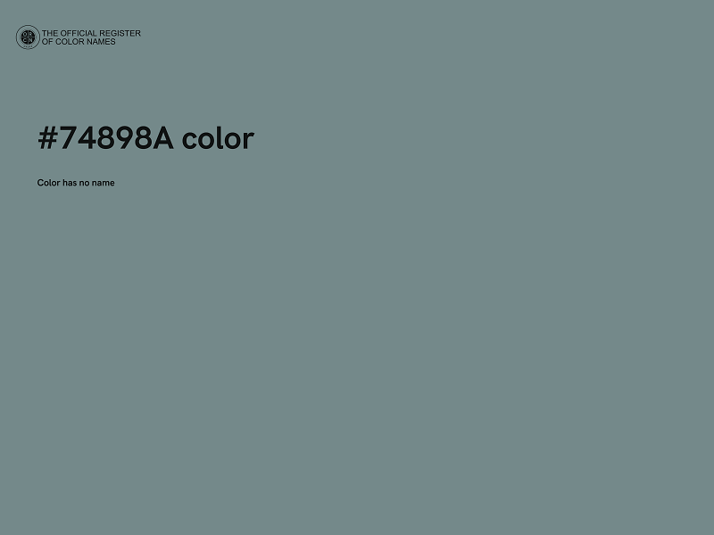 #74898A color image