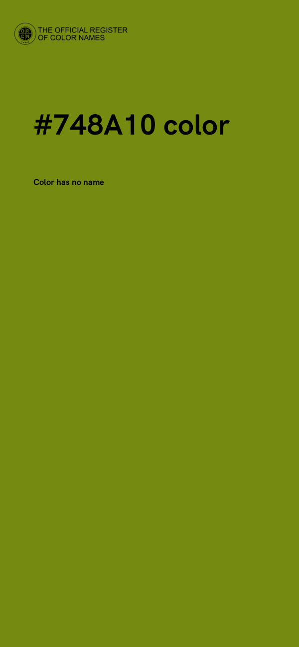 #748A10 color image