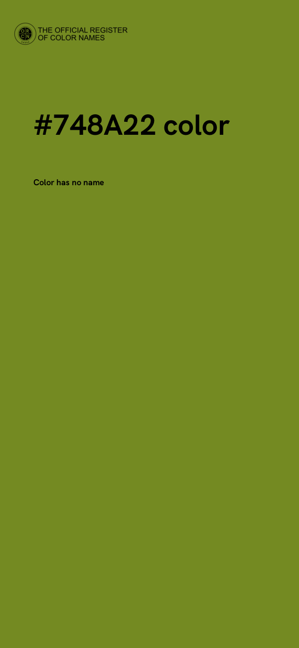 #748A22 color image