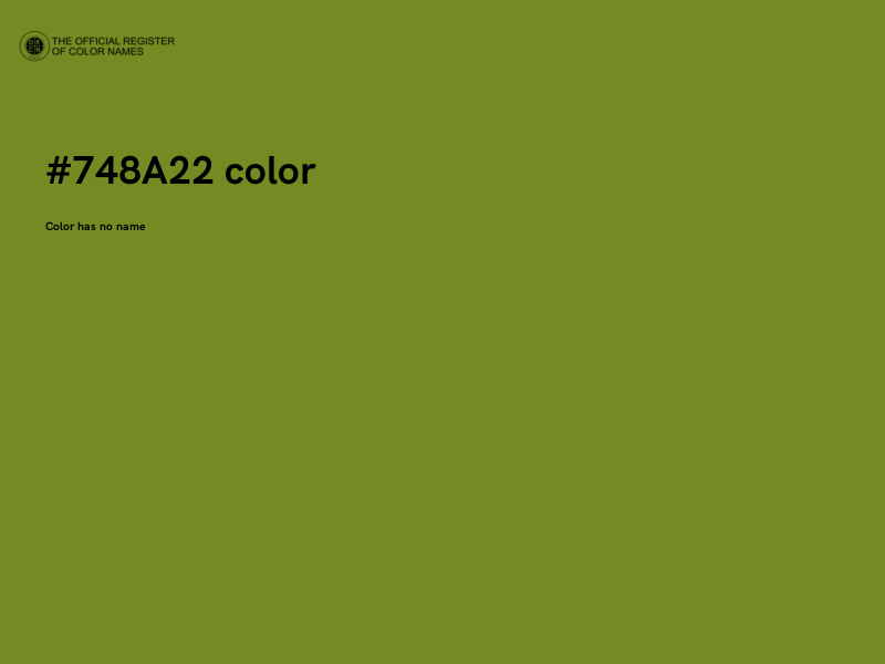 #748A22 color image