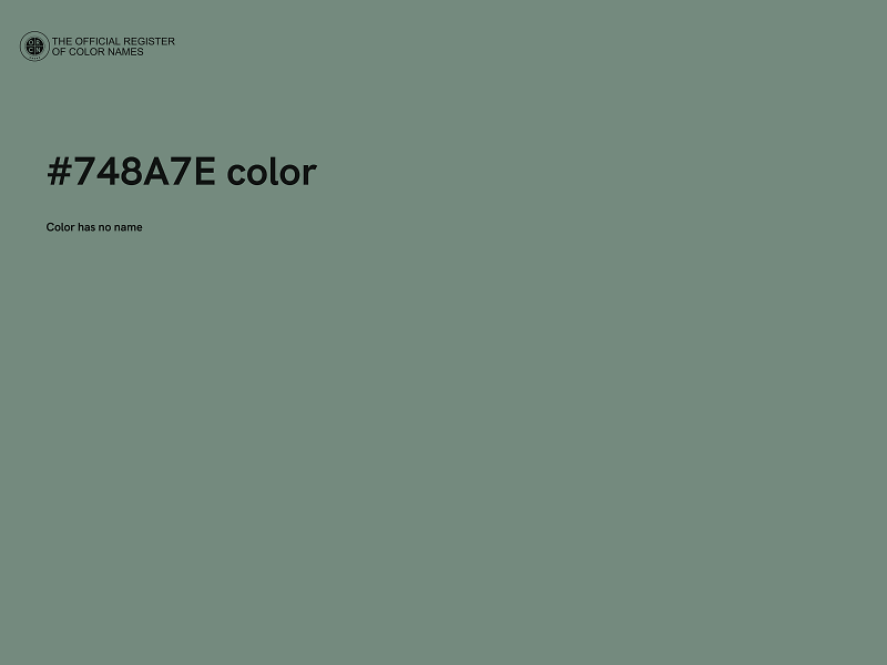 #748A7E color image