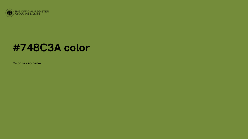 #748C3A color image