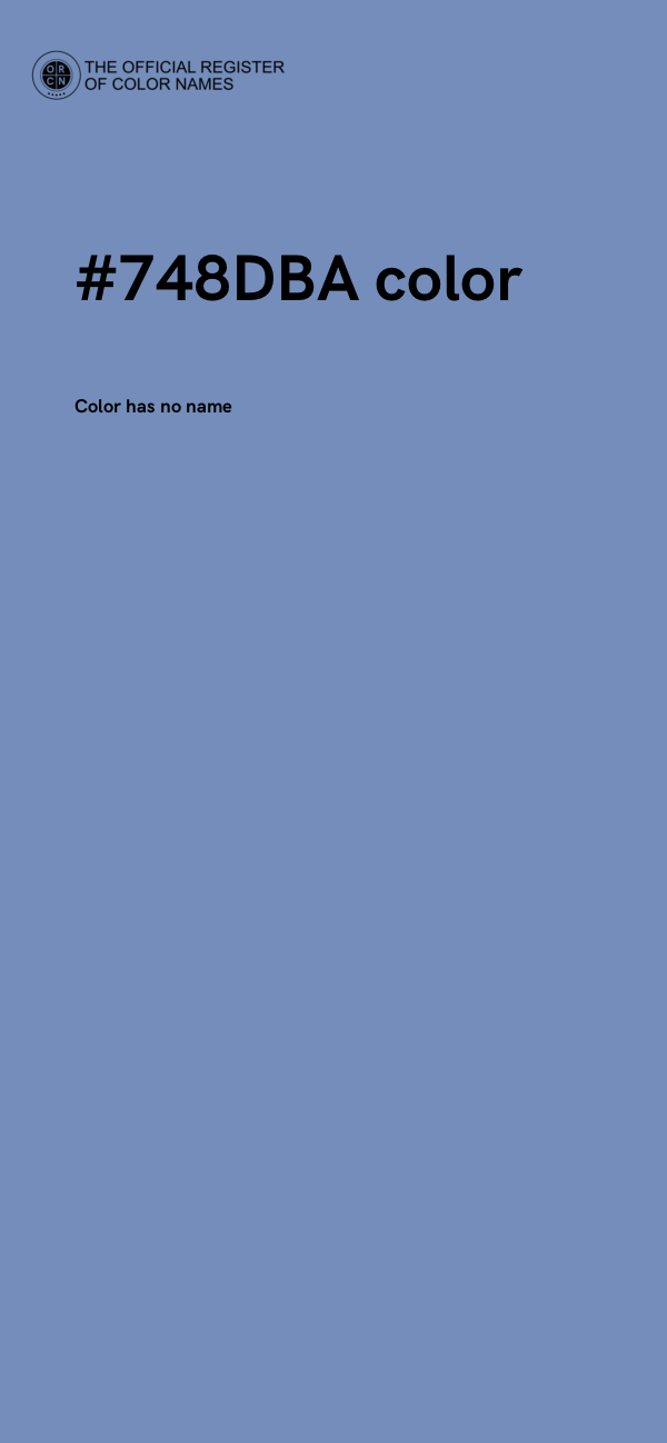 #748DBA color image