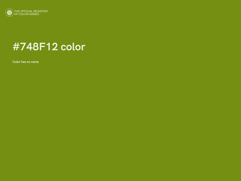 #748F12 color image