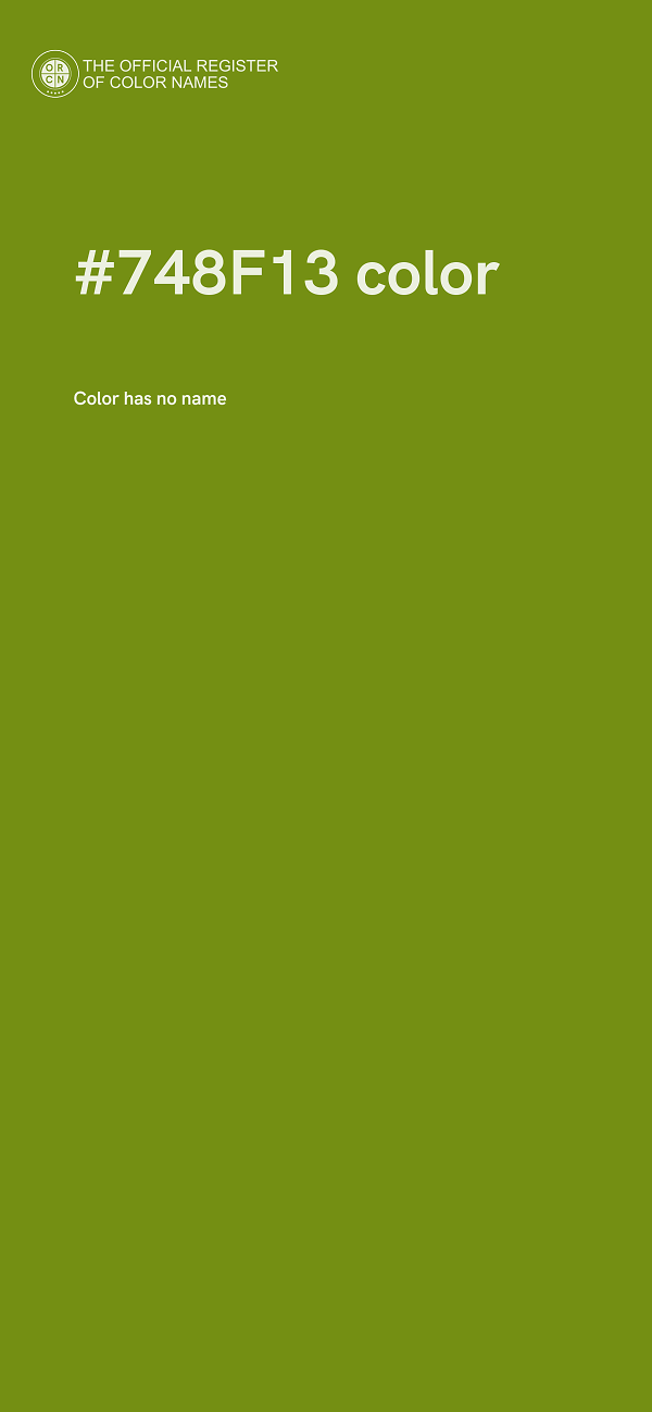 #748F13 color image