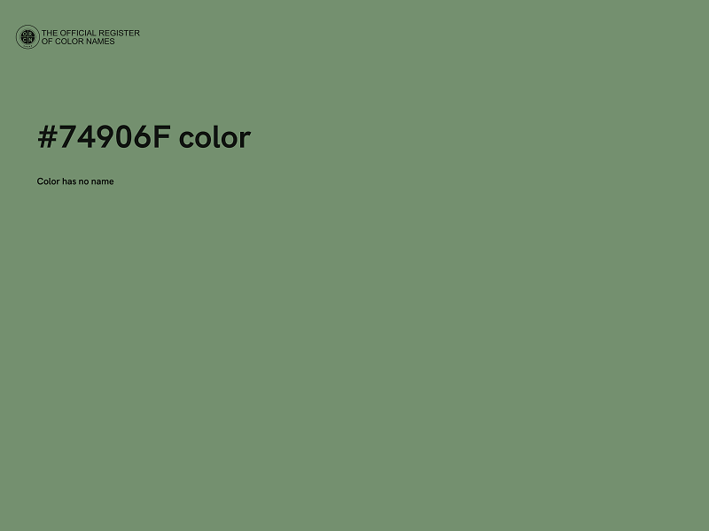 #74906F color image
