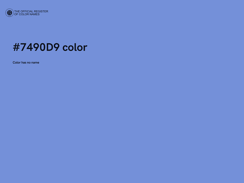 #7490D9 color image