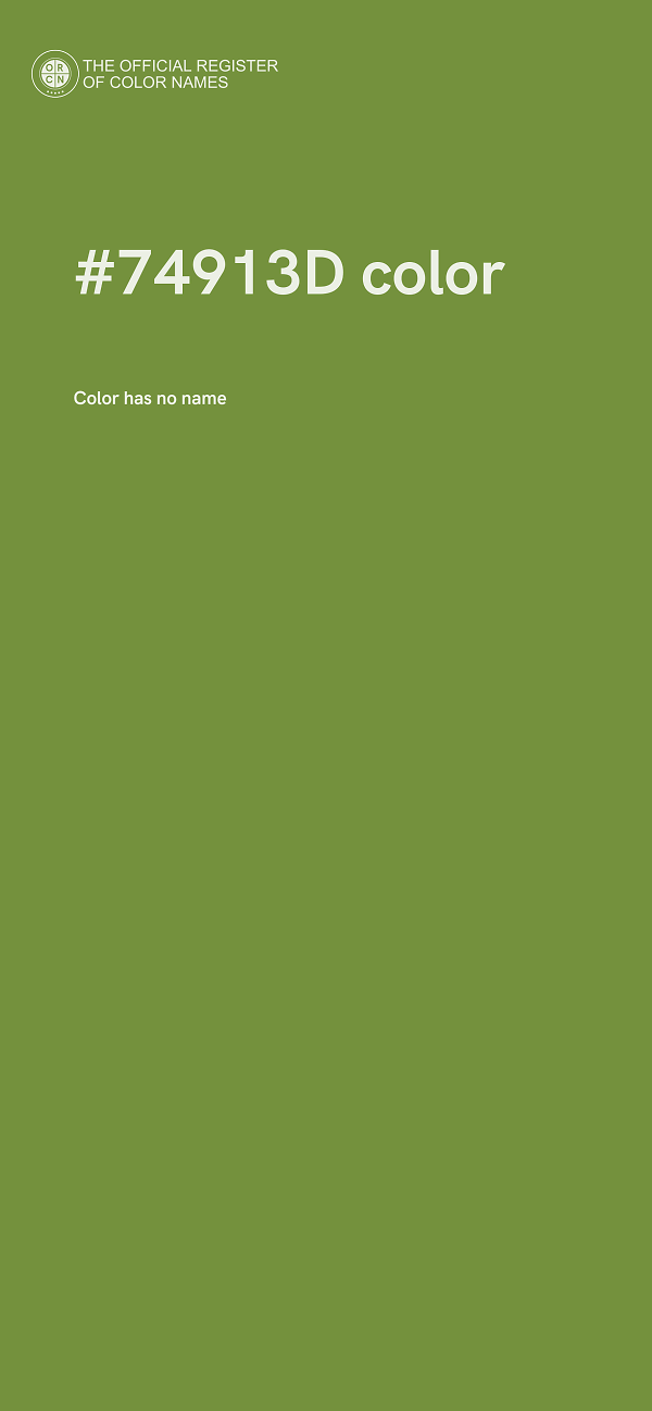 #74913D color image