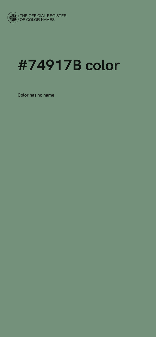 #74917B color image