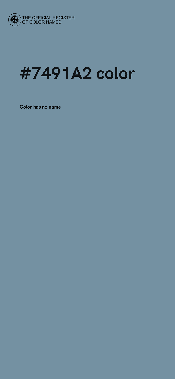 #7491A2 color image
