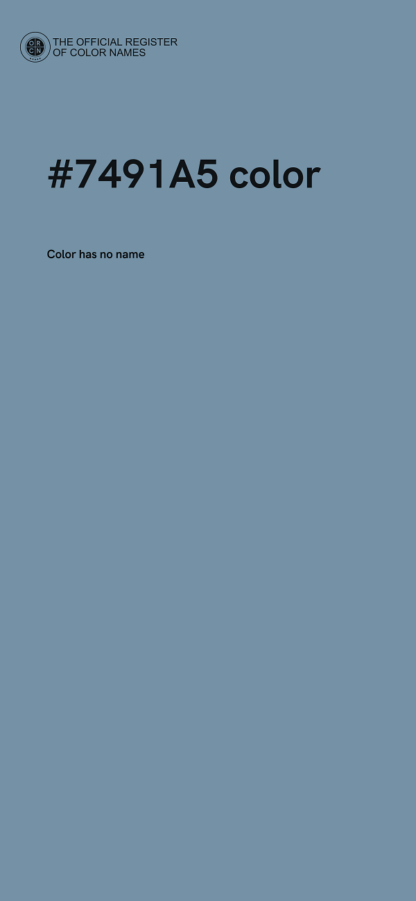 #7491A5 color image