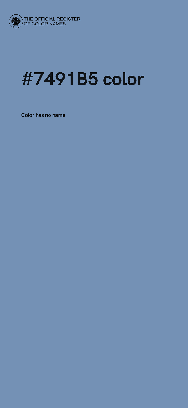 #7491B5 color image