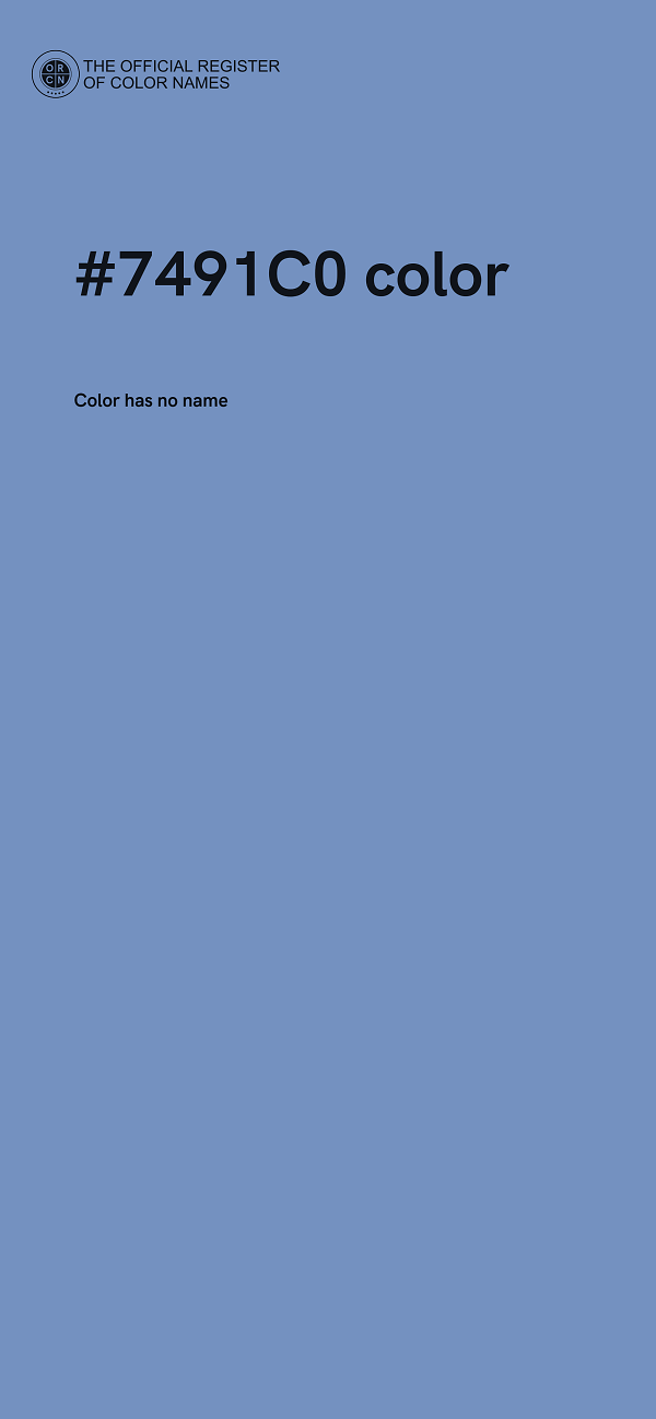 #7491C0 color image
