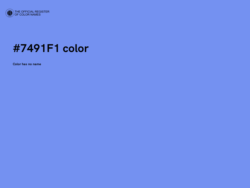 #7491F1 color image