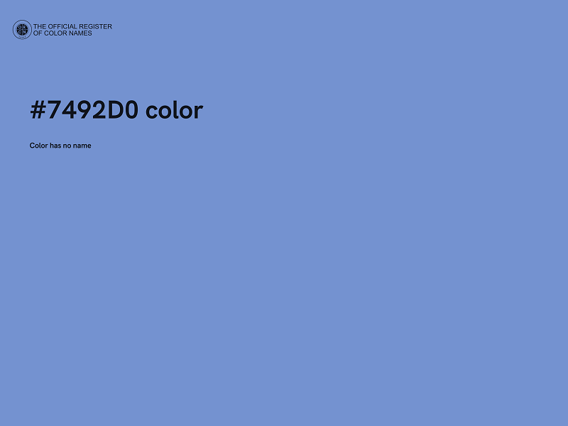 #7492D0 color image